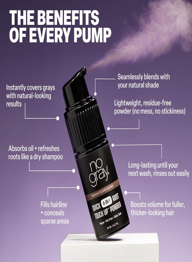 No Gray Quick 4-IN-1 Root Touch Up Powder Medium to Dark Brown - Image 5